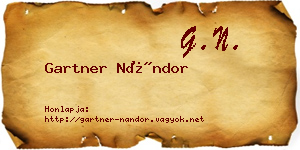 Gartner Nándor névjegykártya