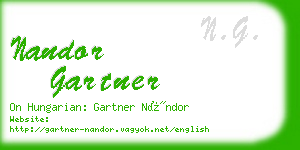 nandor gartner business card